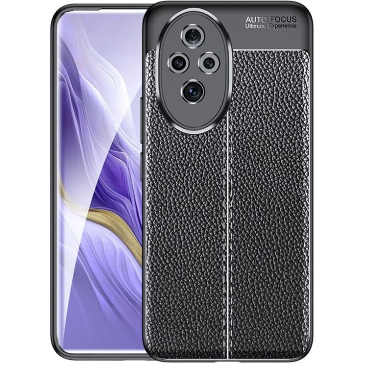 Защитный чехол Deexe Leather Cover для Honor 200 - Black: фото 1 из 7