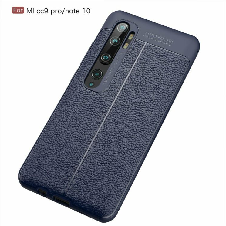 Захисний чохол Deexe Leather Cover для Xiaomi Mi Note 10 Pro - Blue: фото 2 з 9