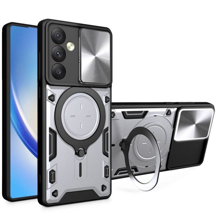 Защитный чехол Deexe Magnetic Space для Samsung Galaxy A34 (A346) - Silver: фото 1 из 10