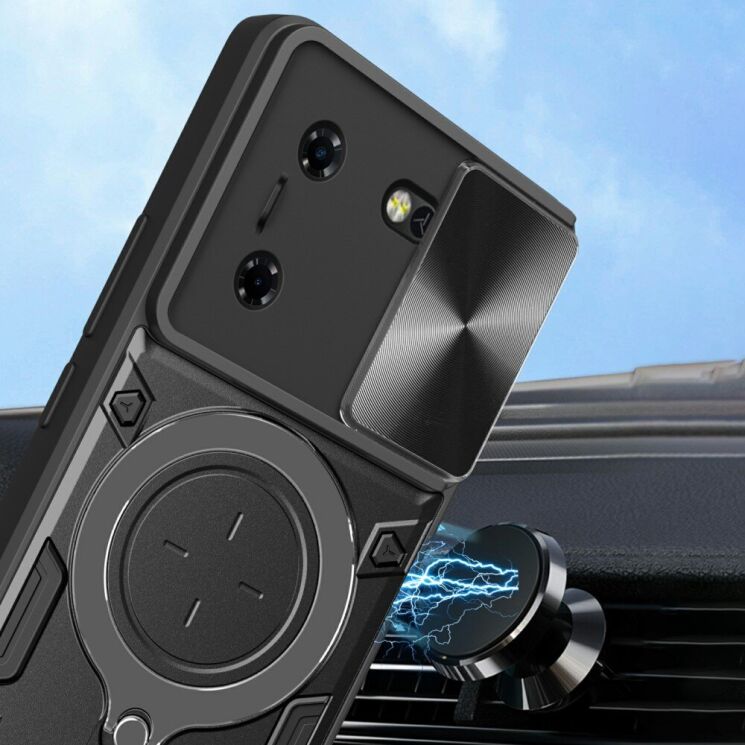 Защитный чехол Deexe Magnetic Space для TECNO Pova 5 - Black: фото 5 из 10