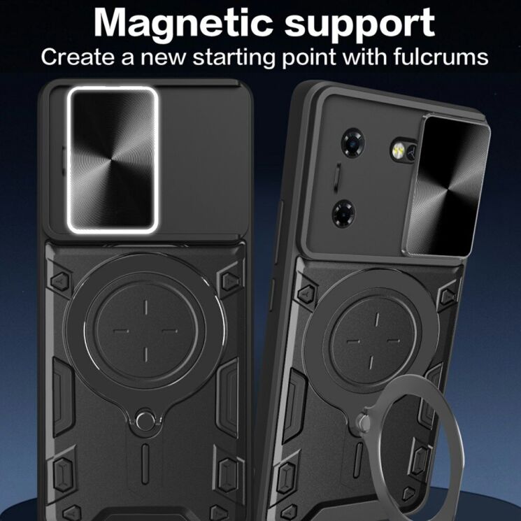 Защитный чехол Deexe Magnetic Space для TECNO Pova 5 - Black: фото 2 из 10