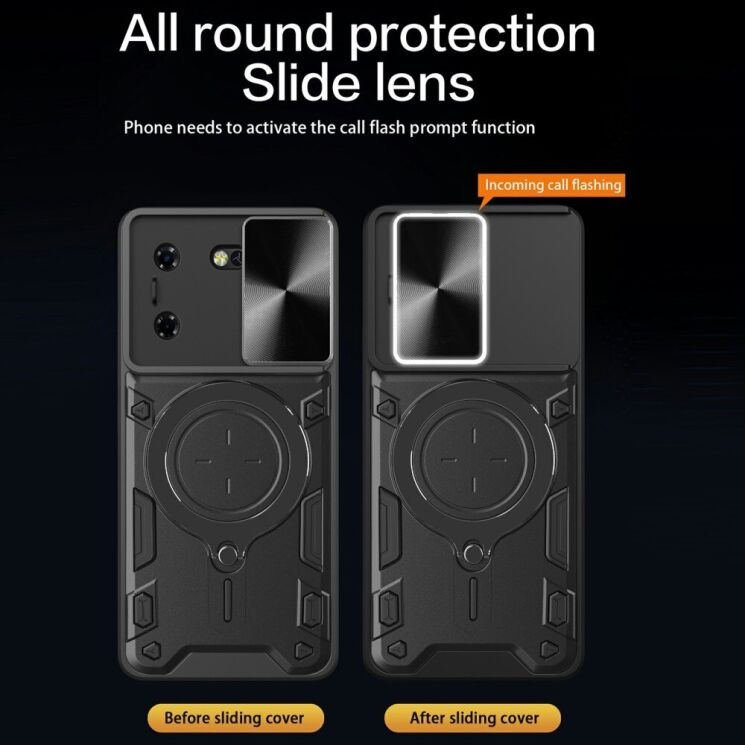 Защитный чехол Deexe Magnetic Space для TECNO Pova 5 - Black: фото 8 из 10