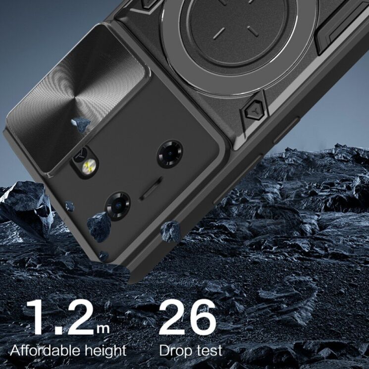 Защитный чехол Deexe Magnetic Space для TECNO Pova 5 - Black: фото 3 из 10