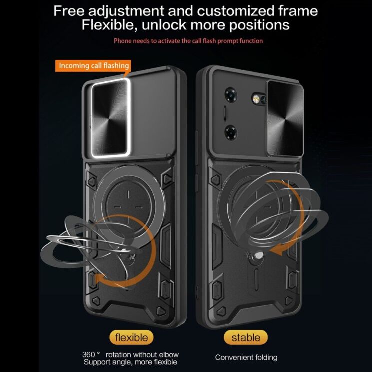 Защитный чехол Deexe Magnetic Space для TECNO Pova 5 - Black: фото 6 из 10