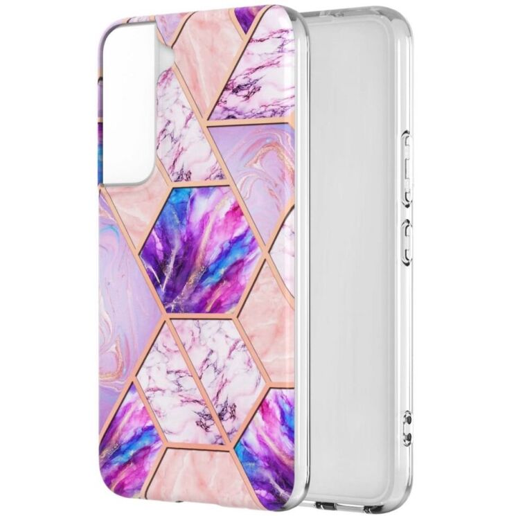 Защитный чехол Deexe Marble Pattern для Samsung Galaxy S22 - Light Purple: фото 1 из 4