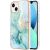 Защитный чехол Deexe Marble Style для Apple iPhone 15 - Green: фото 1 из 5