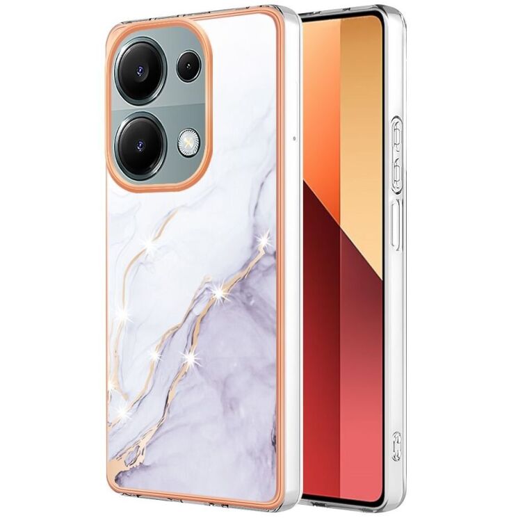 Захисний чохол Deexe Marble Style для Xiaomi Redmi Note 13 Pro 4G / Poco M6 Pro - White: фото 1 з 6