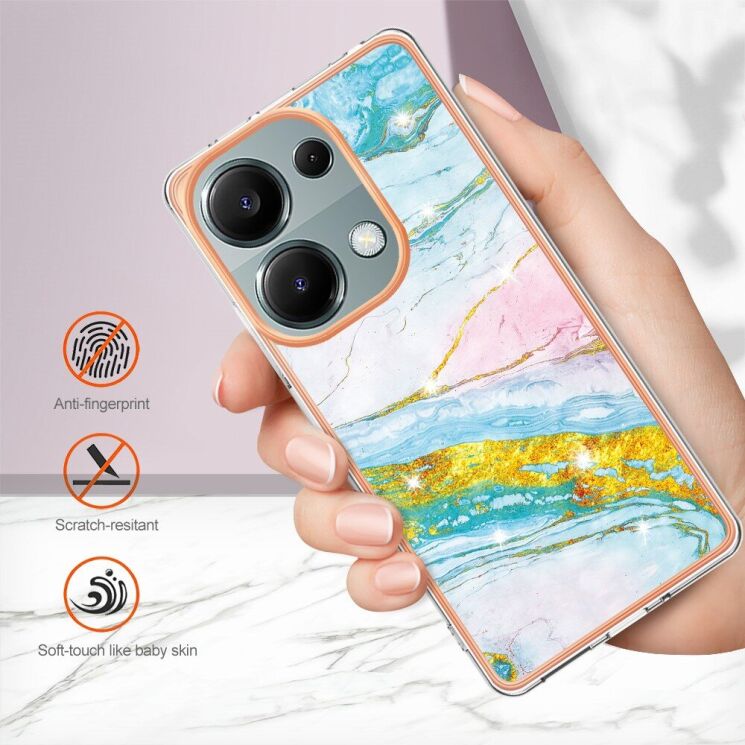 Защитный чехол Deexe Marble Style для Xiaomi Redmi Note 13 Pro 4G / Poco M6 Pro - Green: фото 4 из 6