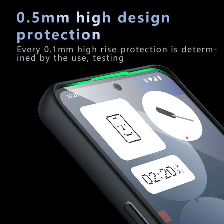 Защитный чехол Deexe Matte Skin для Nothing Phone (3a) - Black: фото 7 из 12