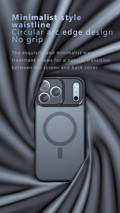Защитный чехол Deexe Matte Skin with MagSafe для Apple iPhone 17 - Black: фото 3 из 6