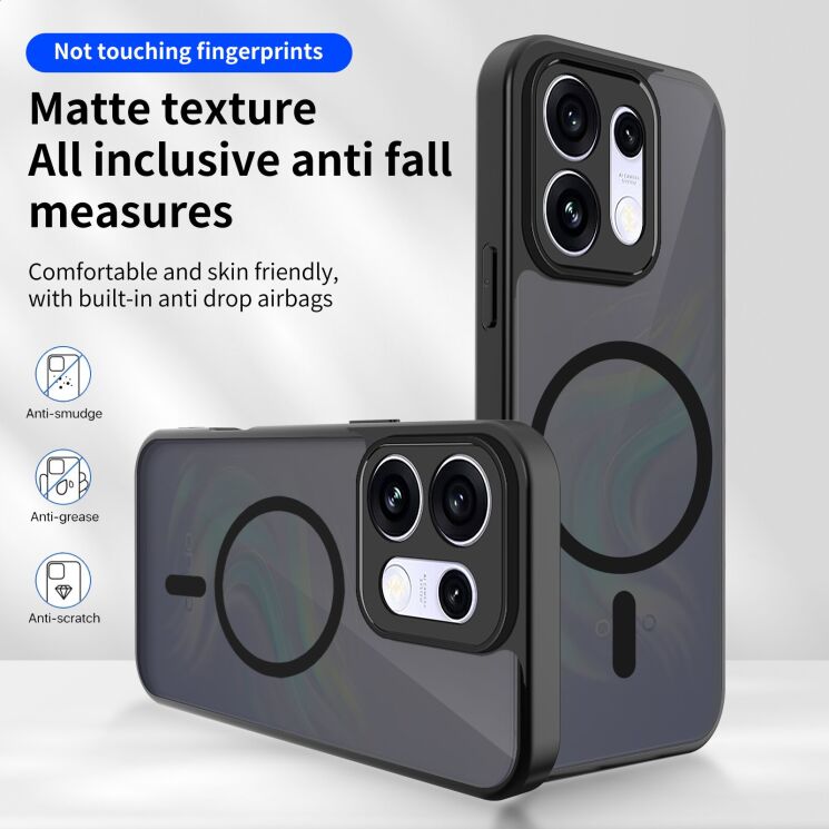 Захисний чохол Deexe Matte Skin with MagSafe для OPPO Reno 16 / 16 Pro - Translucent: фото 4 з 8