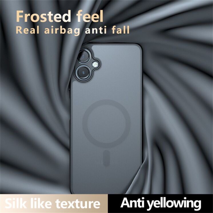 Защитный чехол Deexe Matte Skin with MagSafe для Samsung Galaxy A06 (A065) - Transparent / Black: фото 10 из 13