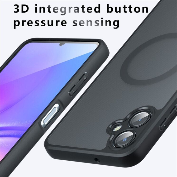 Защитный чехол Deexe Matte Skin with MagSafe для Samsung Galaxy A06 (A065) - Transparent / Black: фото 5 из 13