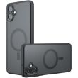 Защитный чехол Deexe Matte Skin with MagSafe для Samsung Galaxy A06 (A065) - Transparent / Black (365158H)