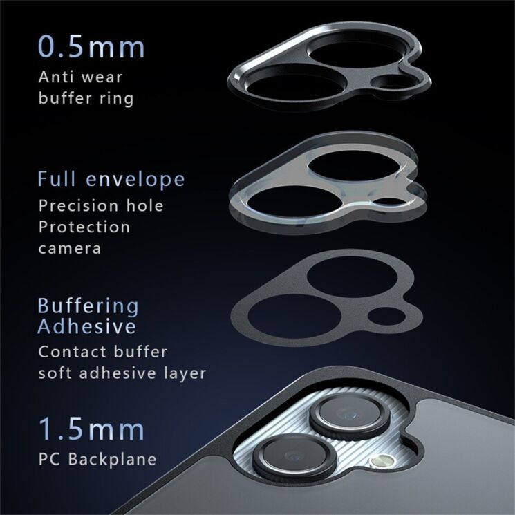 Защитный чехол Deexe Matte Skin with MagSafe для Samsung Galaxy A06 (A065) - Transparent / Black: фото 6 из 13