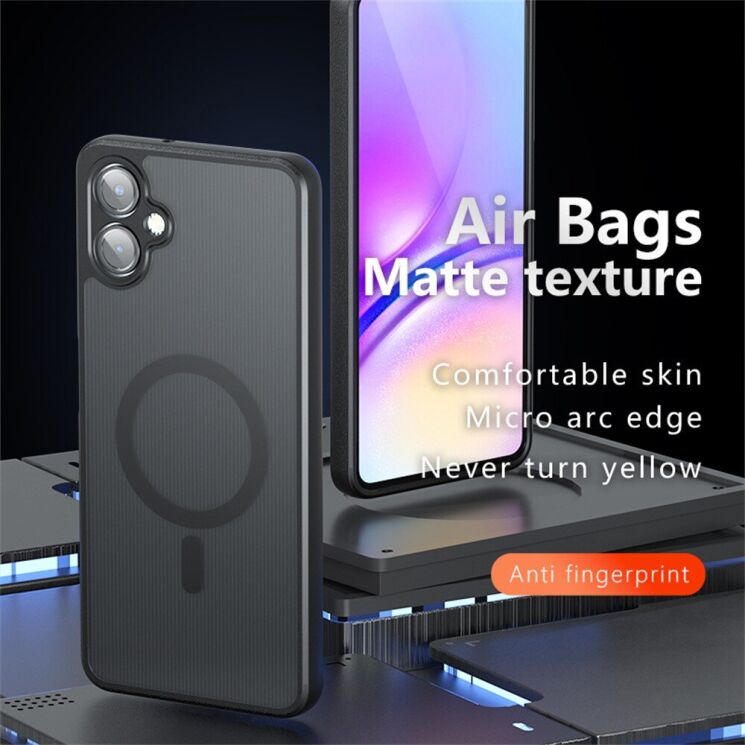 Защитный чехол Deexe Matte Skin with MagSafe для Samsung Galaxy A06 (A065) - Transparent / Black: фото 2 из 13