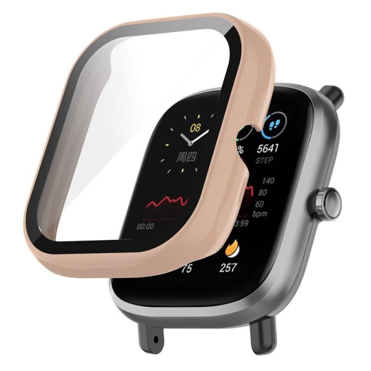 Захисний чохол Deexe Protective Frame для Xiaomi Amazfit Bip U / Bip U Pro / Pop / Pop Pro - Sakura Pink: фото 1 з 8