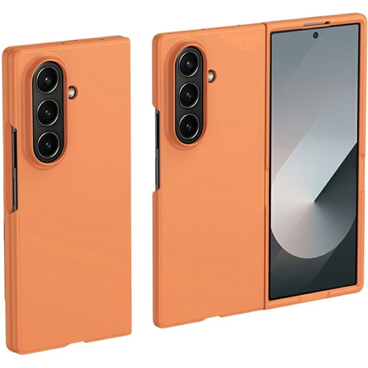 Защитный чехол Deexe Satin Case для Samsung Galaxy Fold 8 Ultra - Orange: фото 1 из 10
