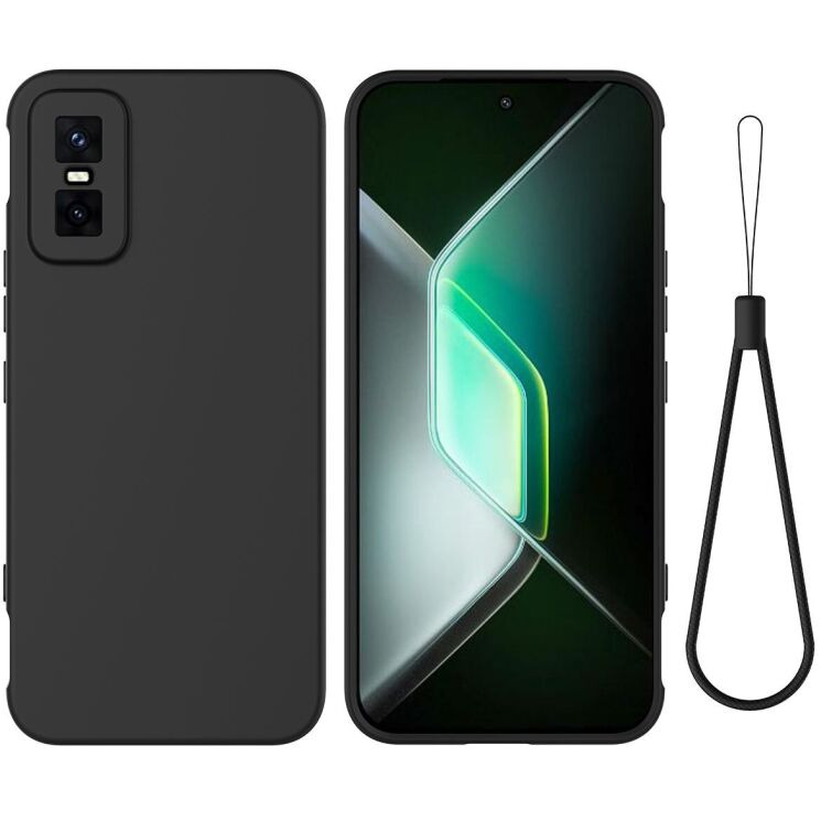 Защитный чехол Deexe Silicone Case для Infinix GT 30 Pro - Black: фото 1 из 9