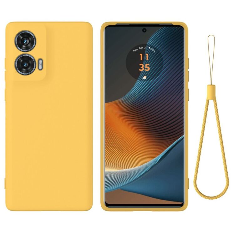 Защитный чехол Deexe Silicone Case для Motorola Edge 50 Fusion - Yellow: фото 1 из 8
