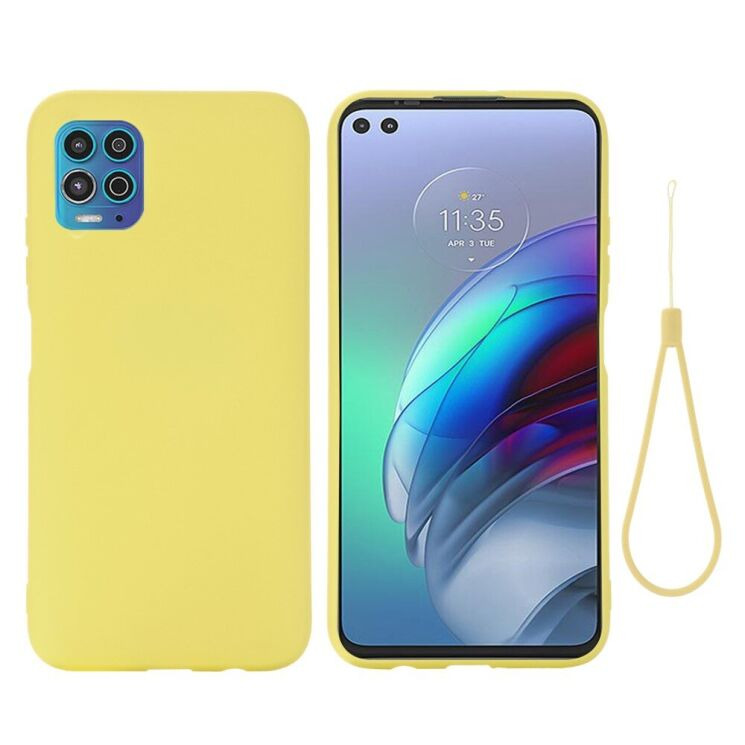 Силіконовий (TPU) чохол Deexe Silicone Case для Motorola Moto G100 - Yellow: фото 2 з 7