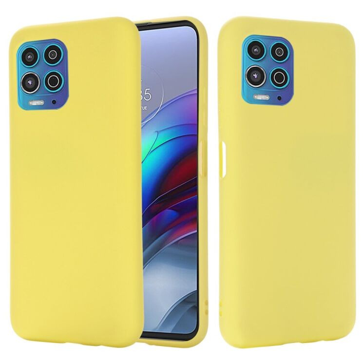 Силіконовий (TPU) чохол Deexe Silicone Case для Motorola Moto G100 - Yellow: фото 1 з 7