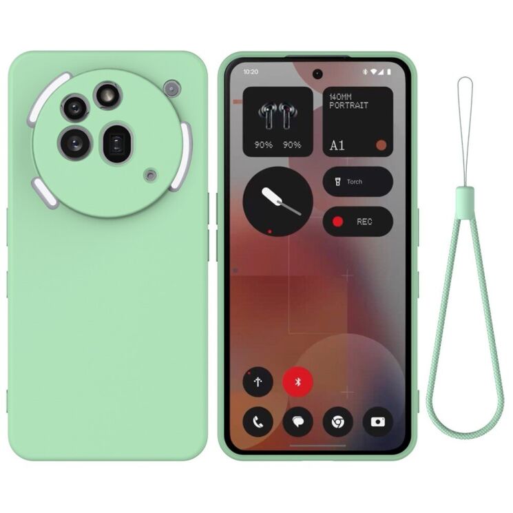 Защитный чехол Deexe Silicone Case для Nothing Phone (3a) Pro - Green: фото 1 из 9