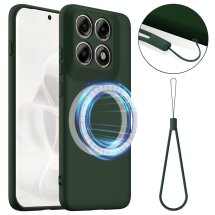 Защитный чехол Deexe Silicone Case with MagSafe для Motorola Edge 70 Pro - Dark Green: фото 1 из 9