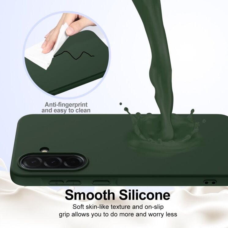 Защитный чехол Deexe Silicone Case with MagSafe для Samsung Galaxy A36 (A366) / A56 (A566) - Black: фото 6 из 8