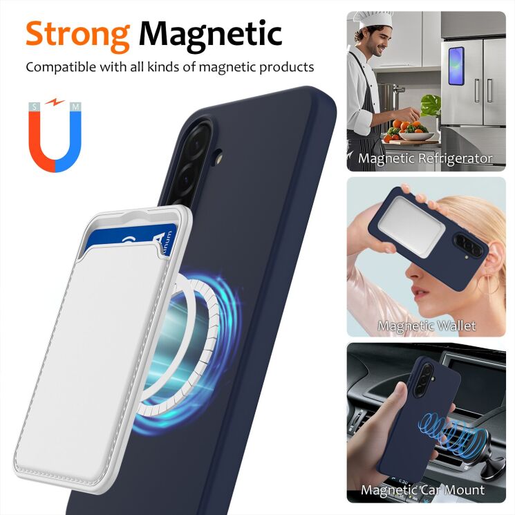 Защитный чехол Deexe Silicone Case with MagSafe для Samsung Galaxy A36 (A366) / A56 (A566) - Black: фото 4 из 8
