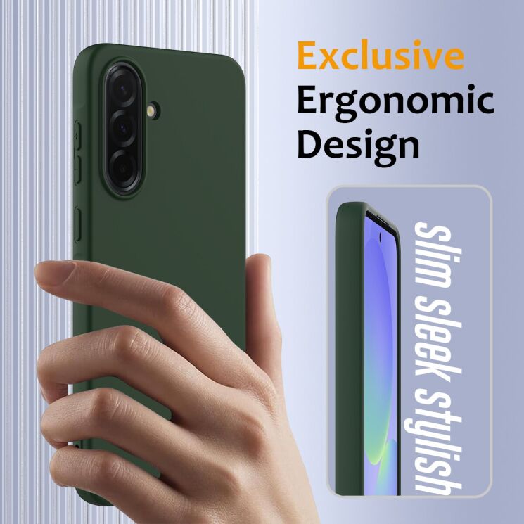 Защитный чехол Deexe Silicone Case with MagSafe для Samsung Galaxy A36 (A366) / A56 (A566) - Black: фото 5 из 8