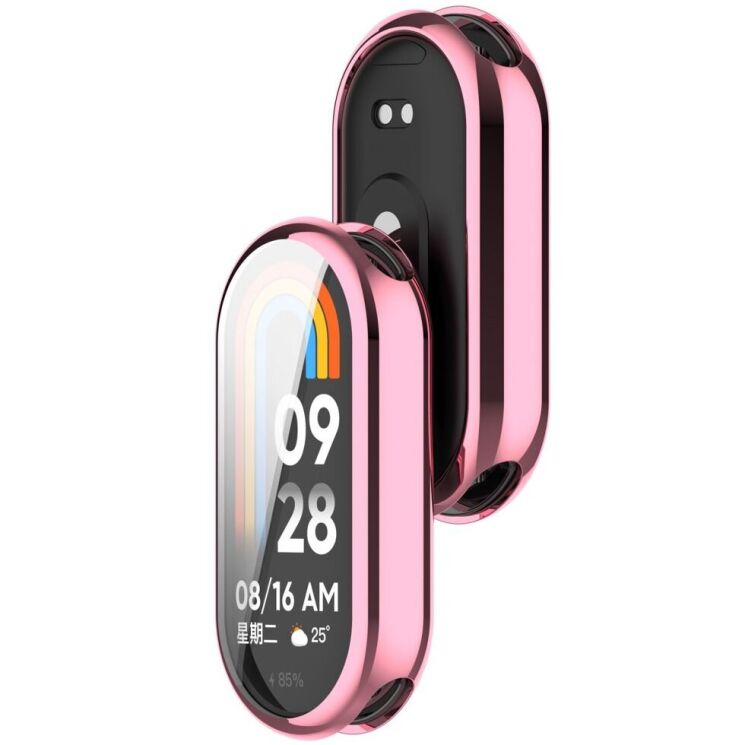 Защитный чехол Deexe Silicone Frame для Xiaomi Mi Smart Band 8 / 9 - Pink: фото 3 из 8
