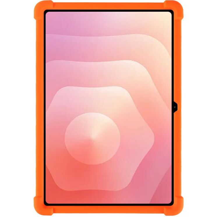 Защитный чехол Deexe Silicone Kickstand для Samsung Galaxy Tab S12 Plus - Orange: фото 2 из 7