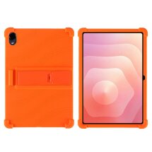 Защитный чехол Deexe Silicone Kickstand для Samsung Galaxy Tab S12 Plus - Orange: фото 1 из 7