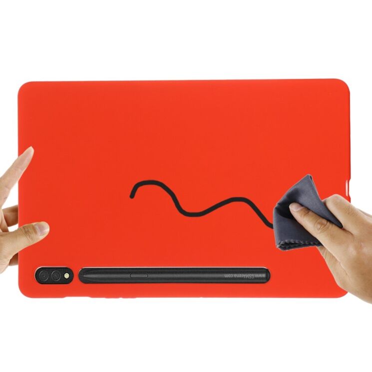 Защитный чехол Deexe Silicone Shell для Samsung Galaxy Tab S10 Ultra - Green: фото 7 из 8