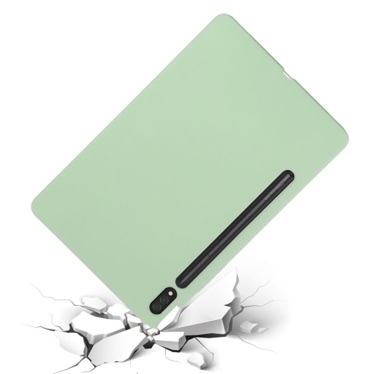 Защитный чехол Deexe Silicone Shell для Samsung Galaxy Tab S10 Ultra - Green: фото 5 из 8