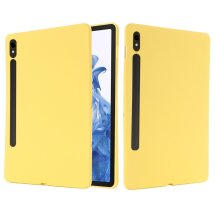 Защитный чехол Deexe Silicone Shell для Samsung Galaxy Tab S9 / S9 FE (X710/716/510) - Yellow: фото 1 из 9