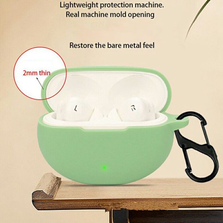 Захисний чохол Deexe Silicone Sleeve для OPPO Enco Air 4 - Blackish Green: фото 5 з 8