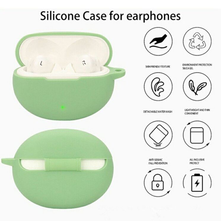 Захисний чохол Deexe Silicone Sleeve для OPPO Enco Air 4 - Blackish Green: фото 2 з 8