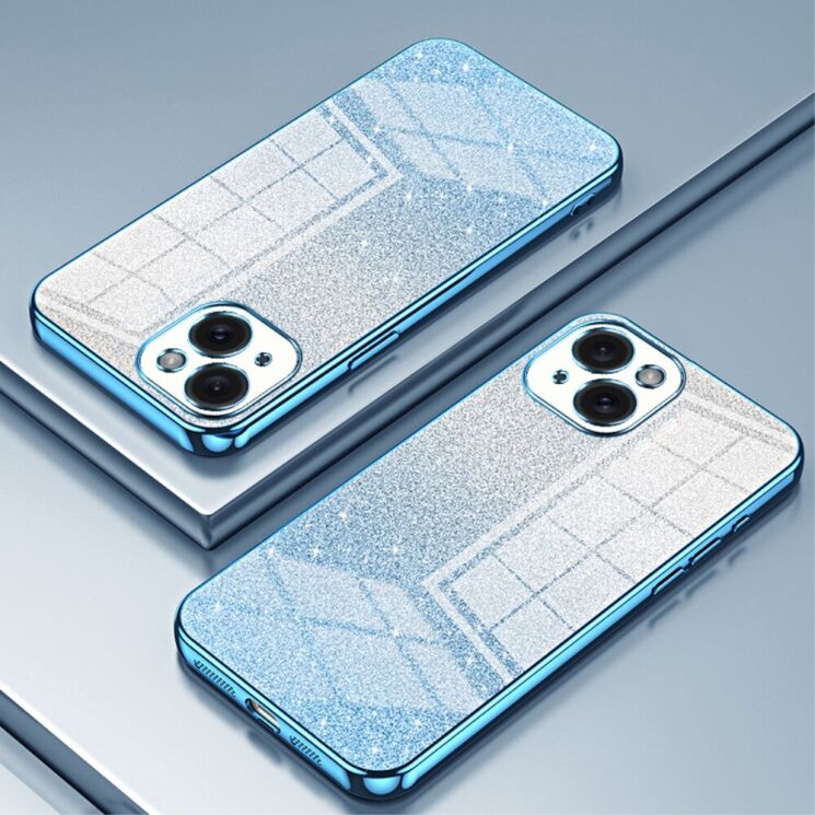 Защитный чехол Deexe Sparkles Cover для Apple iPhone 15 - Blue: фото 2 из 7