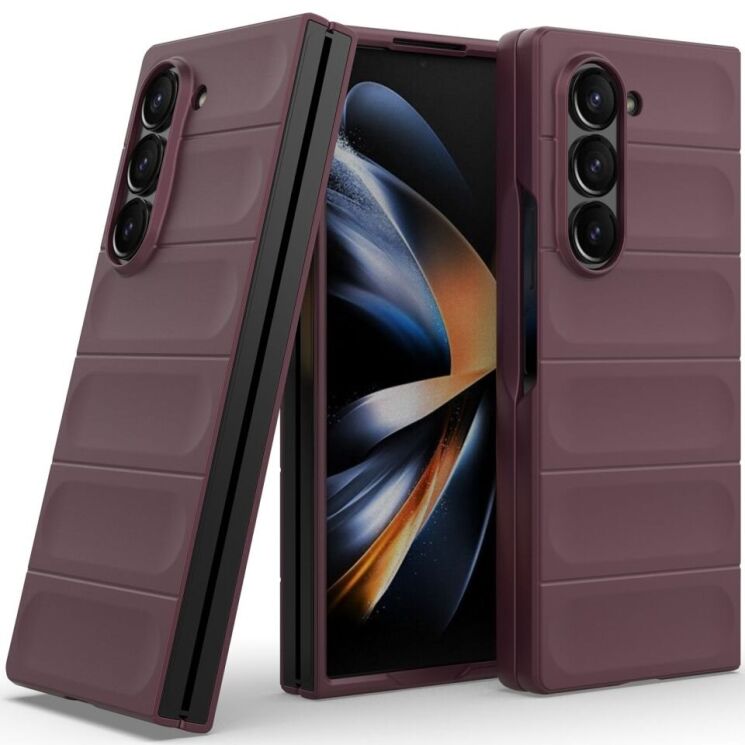 Защитный чехол Deexe Terra Case (FF) для Samsung Galaxy Fold 6 - Wine Red: фото 2 из 7