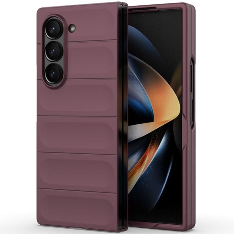 Защитный чехол Deexe Terra Case (FF) для Samsung Galaxy Fold 6 - Wine Red: фото 3 из 7