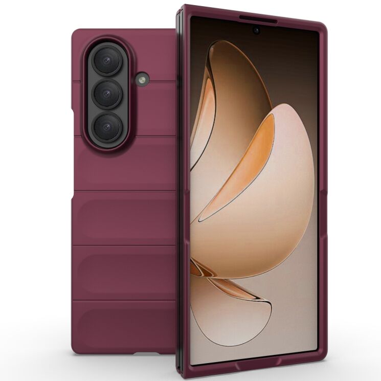 Защитный чехол Deexe Terra Case (FF) для Samsung Galaxy Fold 7 - Wine Red: фото 2 из 9