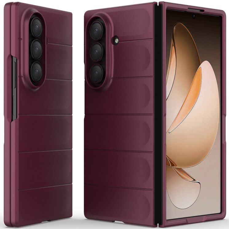 Защитный чехол Deexe Terra Case (FF) для Samsung Galaxy Fold 7 - Wine Red: фото 1 из 9