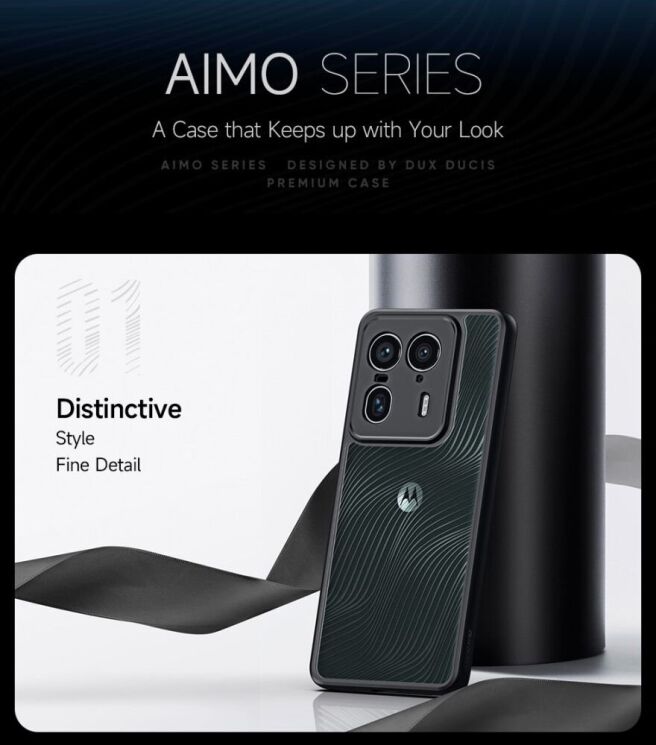 Защитный чехол DUX DUCIS Aimo Series для Motorola Edge 50 Ultra - Black: фото 12 из 13