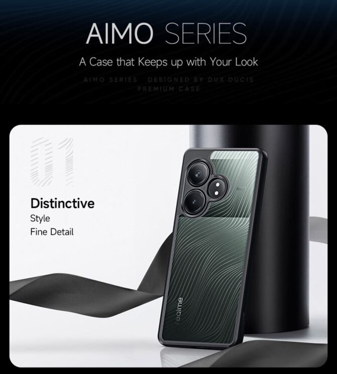Защитный чехол DUX DUCIS Aimo Series для Realme GT Neo 6 SE / GT 6T / GT 6 - Black: фото 10 из 13
