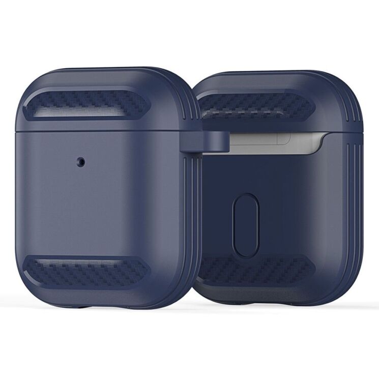 Защитный чехол DUX DUCIS PECB Series для Apple AirPods 1 / 2 - Navy Blue: фото 2 из 18