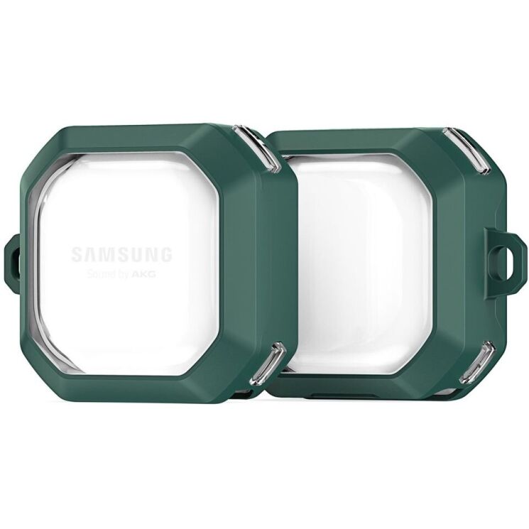 Захисний чохол DUX DUCIS SECC Series для Samsung Galaxy Buds Live / Buds Pro / Buds 2 / Buds 2 Pro / Buds FE - Green: фото 2 з 15