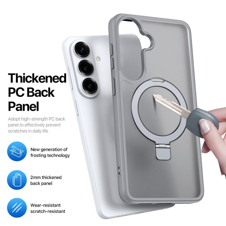 Захисний чохол DUX DUCIS Yind Series Stand для Samsung Galaxy S26 Plus - Black: фото 8 з 11