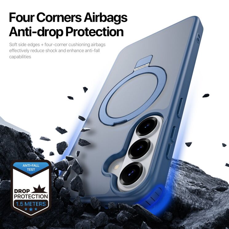 Захисний чохол DUX DUCIS Yind Series Stand для Samsung Galaxy S26 Plus - Black: фото 9 з 11